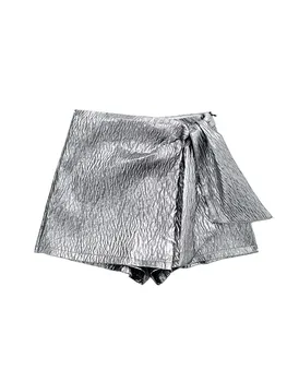 BSK&ZA&TRF 1165241 Femei 2022 Noua Moda decorare Bowknot Fuste pantaloni Scurți de Înaltă Talie Fermoar Lateral Feminin Lipsă Mujer 1165/241