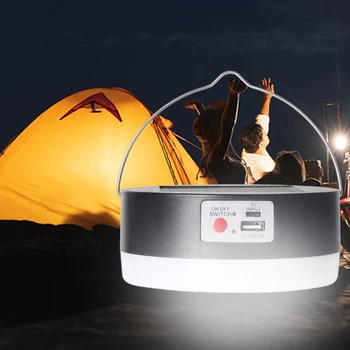 Alimentat solare Cortul Lampa Multifunctionala Impermeabil Camping Lampa cu 3 Moduri de 45Led Bec USB de Încărcare de Urgență Banca de Putere pentru Exterior