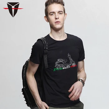 KODASKIN 2018 Masculin Vrac Rotund Gât jumătate cu mâneci de Vânt de Imprimare de Moda de Vara Transport Gratuit VESPA PRIMAVERA MOTOROLA T-shirt