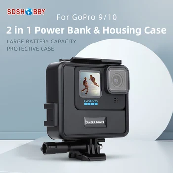 2 în 1 Încărcător Portabil Putere Banca Carcasă de Protecție Accesorii pentru GoPro 9/10