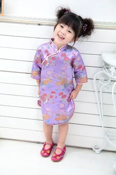 2022 Anul Nou Chinezesc Fete Dress Qipao Copii Haine Fashion Festival Floral Fata De Îmbrăcăminte Tricou Jumperi