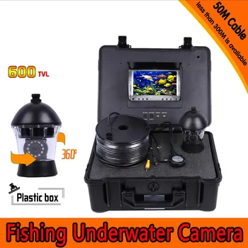 360 de Grade panning Pescuit Subacvatic Camera Kit cu 50Meters Adâncime & 7Inch TFT Monitor LCD cu Meniu OSD & Plastic Dur Caz