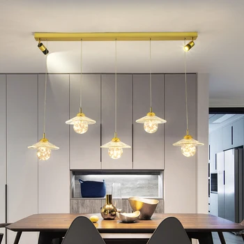 Nordic cu LED-uri Moderne Multi-Cap de luat Masa Candelabru pentru Dormitor, Living Camera Bucatarie Hol de Intrare Culoar Apartament Interioară Lampă