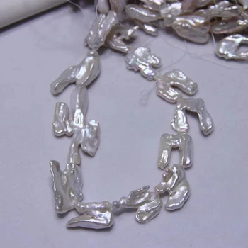 New Sosire Formă Neregulată Liber Colier de Perle Reale Strand Pearl Șir 38cm Timp de Bijuterii DIY Colier/Bratara
