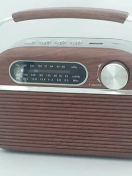 Retro de înaltă calitate reîncărcabilă am fm sw radio portabil de lemn radio