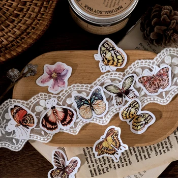 46pcs Copii Scrapbooking Cutie Sticker Fluture Drăguț Animale de Mână Cont de Decorare DIY Eticheta Jurnal de Student Cadou Decor Autocolant