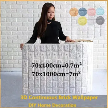 3D Imitație de Cărămidă Perete Autocolant rezistent la apa Auto-Adezivă de hârtie de Perete pentru Camera de zi Dormitor Bucatarie Fondul TV Decor