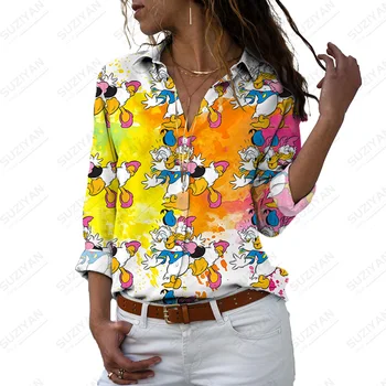 Moda pentru femei Imprimate Topuri Femeile de Imprimare Temperament Topuri Casual pentru Femei Bluza V-Neck Maneca Lunga 2022 Noua Moda