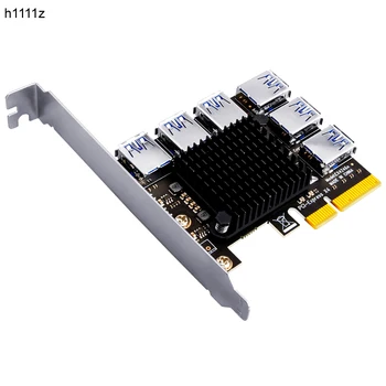 PCI-E PCI-E Adapter 1 Turn 6 PCI-Express Slot 1 x To16x USB3.0 Speciale Riser Card PCIe Extender Converter Pentru BTC Miner Minier