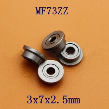 100buc/lot MF73ZZ cu flansa rulment MF73 3*7*2.5 mm miniatură flanșă rulmenți cu bile groove profunda 3x7x2.5