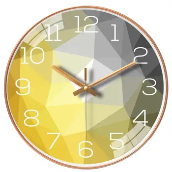 Culoare bloc clasic sălbatice creative ceas de ceas ultra liniștită cuarț ceas camera de zi dormitor ceas de perete