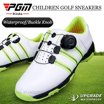 PGM Adolescenți Impermeabil Golf Pantofi Copii Respirabil Golf Adidasi Sport Baieti Rotație Catarama Antrenor Anti-alunecare Piroane Încălțăminte