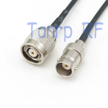 10buc 6 RP-TNC plug de sex masculin pentru a BNC jack conector RF adaptor 15CM Coadă cablu coaxial RG174 prelungitor