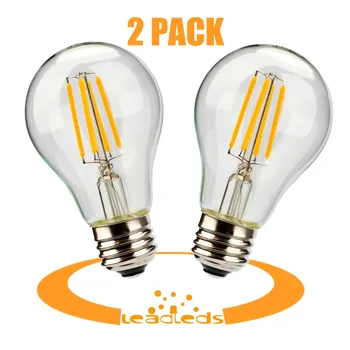 2 buc LED A60 Edison Bec 4W 6W 8W E27 LED Filament de Tungsten Becuri de 360 de Grade, LED Bulb Lampa Vintage Retro Iluminat Candelabru