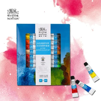 Winsor&Newton 24 Culoare 10ML Vopsea Acuarelă Premium pentru Desen Incepatori Artă Acuarela Școală de Papetărie din Hârtie
