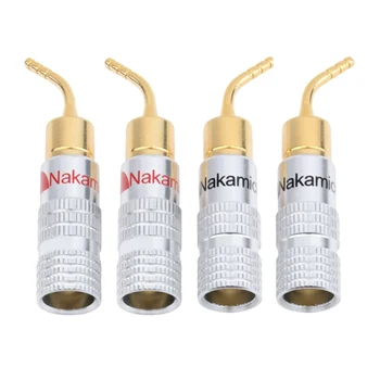 4buc/Lot Banană 2mm Plug 4/8Pcs Nakamichi Placat cu Aur Cablu Difuzor Pin Înger Sârmă, Șuruburi de Blocare a Conectorului Muzicale Audio HiFi