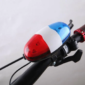 Accesorii pentru biciclete Biciclete Lumini Ciclism 6 LED-uri de Biciclete Biciclete de Poliție Lumina + 4 Sirenă Tare Sunet de Trompetă Ciclism Corn Bell