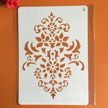 A4 Mandala cu flori Pictura pe Perete Șabloanele de Timbru Album Album Decorative Relief Ambarcațiuni de Hârtie DIY Flori Eticheta