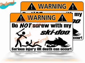 2X Ski-Doo eticheta de Avertizare de Munte cu Snowmobilul Sanie Logo-ul sau Masina de Autocolant Decal Decor KK-toate Dimensiunile Impermeabil din PVC