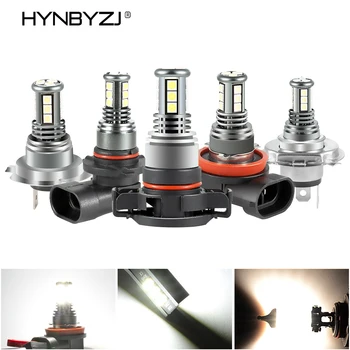HYNBYZJ 2 buc H4 H7 H8 H11, H16 Led HB4 9006 HB3 9005 proiectoare Ceata Bec 3030SMD 3200LM de Conducere Auto Rulează Lampa Auto 12V Lumina 6500K