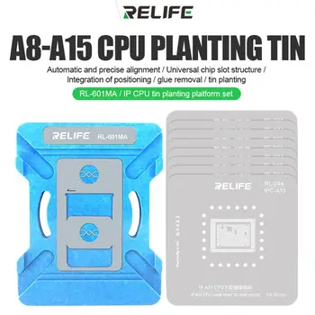 RELIFE RL-601MA A8-A15 CPU Plantare TinIP CPU Tin de Plantare Platforma SetCPU Chip Tin de Plantare Kit8 piese CPU Șabloane