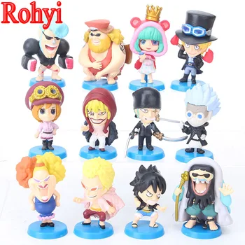 12Pcs/lot Rohyi 6cm Anime One Piece Luffy Sabo Shanks Lucci Crocodil Moria Buggy Enel PVC Figurine de Colectie Jucarii Model