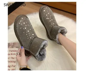 Nou Cizme Femei 2021 Scăzut Pantofi cu Toc pentru Femei Cizme de Cauciuc Femei, Cizme de Ploaie Damele de Lux, Designer Australia Rotund Toe