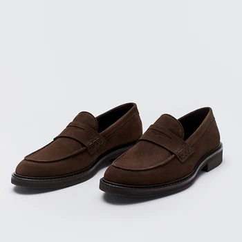 Pantofi barbati Stil Britanic de Afaceri Formale Pantofi din Piele Confortabile, cu Un picior Leneș Mocasini Low-toc Casual Singur Pantofii de Mireasa