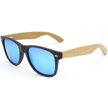Lemn ochelari de soare cu lentile polarizate, de acoperire de culoare diferite opțiuni de culoare PC fata cu bambus lemn temple în stoc