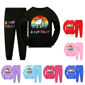 Nou Haine Copii Un Joc pentru Adley Seturi de Pijamale pentru Copii Fete Băieți Desene animate cu Maneci Lungi Tricou+Pantaloni 2 buc/set Copii tinuta Casual