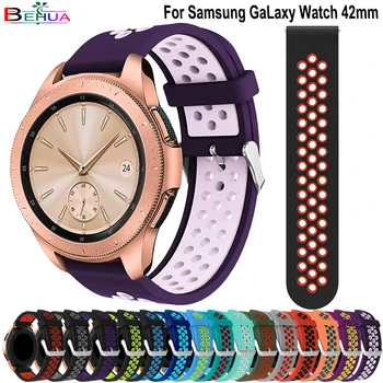 Curea de ceas pentru Samsung Gear S2 Classic 732 Silicon pentru Samsung galaxy Watch 42mm Pentru Huami Amazfit Bip / Bip U 20mm brățară