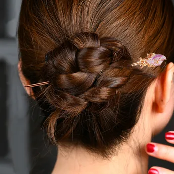 Chineză Stil De Metal Stras Bastoane De Păr Hairpin Ace De Păr Clip Floare De Păr Bețișoare Petrecere De Nunta, Articole Pentru Acoperirea Capului Caciulita