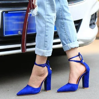 SHOFOO pantofi pantofi pentru femei la Modă a Subliniat toe pompe de Aproximativ 11cm mare Albastru de Vară de pantofi pentru femei de Moda de moda banchet