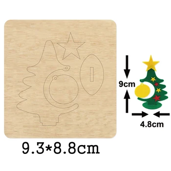 Pomul de crăciun Tort Decor Plug-in Pavilion, lucrate manual din Lemn de Mucegai Lemn Mor de BRICOLAJ din Piele Pânză de Ambarcațiuni de Hârtie de Crăciun Pandantiv