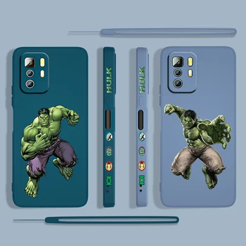 Marvel desene animate Hulk Pentru Xiaomi Redmi Nota 11 11 10 10 9 9 9M 8 8T 7 5 Pro 4G 5G Lichid Stânga Coarda Telefon Caz Acoperire Coque Capa