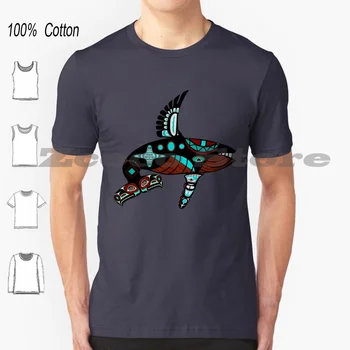Ocean Spiritul T-Shirt Din Bumbac 100% Bărbați Femei Personalizate Model Balena Sărituri Maori Tribal Balena Tlingit Balena Balena Tribal
