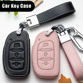 Piele Auto Key Caz Acoperire Completă se Potrivesc Pentru Hyundai Elantra Tucson Mistra IX25 IX35 I20 I30 I40 HB20 Verna Santa Fe IX45 Accesorii