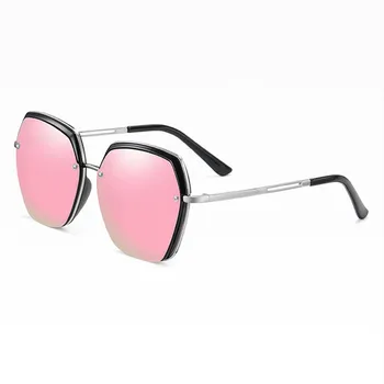 TGCYEYO Nou Metal Polarizate Cadru Spectacol Doamnelor Simplu la Modă ochelari de Soare Retro Anti Umbrelă de soare UV400 Ochelari de vedere 2212