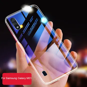Rezistent la șocuri Caz Pentru Samsung M01 Caz Transparent TPU Fundas Acoperire Pentru Samsung Galaxy M01 Cazuri M 01 M015 5.7