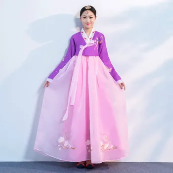 Coreeană Hanbok Costum Tradițional de Nuntă Palatul Hanbok pentru Femei Vintage Sud-coreean Minoritate Costume de Dans Vechi Costum
