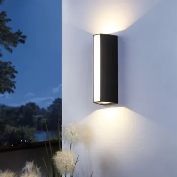 Modernă cu LED-uri Lumina de Perete Exterior rezistent la apa IP65 Aluminiu Negru Lămpi de Perete Verandă, Grădină Vilă Lămpi 4W 110V 220V Tranșee corp de Iluminat