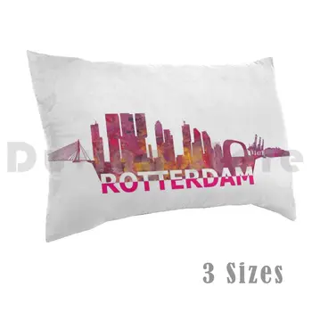 Rotterdam Olanda Skyline Foarfeca Taie Gigant Text de Pernă Tipărite 50x75 Rotterdam Rotterdam Skyline