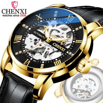 CHENXI de Lux Automatic Mens Watch Afaceri Impermeabil Ceas Brand de Top Ceas Mecanic Bărbați Cuarț Ceas de mână Relogio Masculino