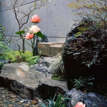 în aer liber Lampa de Gradina Floare de Lotus Lampă Automată Impermeabil grădină Grădină Grădină Grădină Peisaj Decorativ, Lampa Piscină Gazon Lampa
