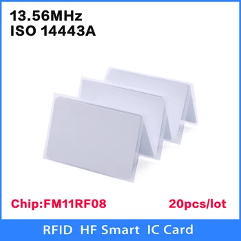 RFID HF Card NFC 13.56 Mhz Carduri IC FUDAN FM11RF08 Clona M1 S50 1K Inteligent de Card de Proximitate Inteligent ISO14443A de Înaltă calitate, 20buc