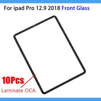10buc Față de Sticlă Cu OCA Pentru iPad Pro 12.9 3rd Gen 2018 A2014 A1895 (No Touch Digitizer) Exterior Ecran LCD Panou de Înlocuire