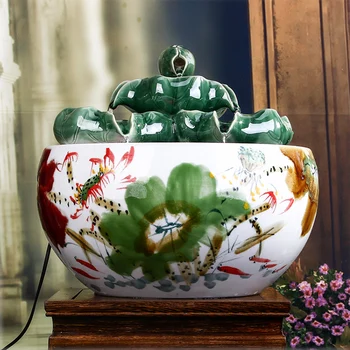 Jingdezhen ceramică ornamente apa de umidificare roata Mobilier Acasă Zhaocai acvariu living feng shui cadou de deschidere ceremon