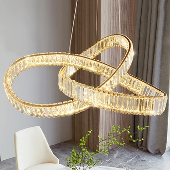 GPD aur nou candelabru de cristal living modern art decor bucatarie dormitor de iluminat interior creativ schimbătoare lampă cu led-uri