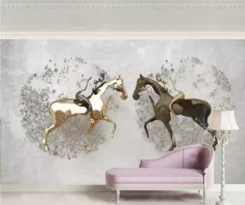 Moderne, creative, relief 3d cal ecran camera de zi dormitor fundal pictura pe perete