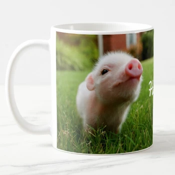 Drăguț Personalizate Copil de Porc Cana de Cafea Ceasca de Ceai Personalizat Amuzant Nebun Porc Doamna Cadou Hambar Hambar de Ferma de Animale de Companie Cupe pentru Mătușa Mama